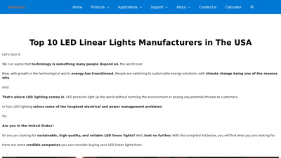 Top 10 LED Linear Light Manufacturers in the USA - ShineLong