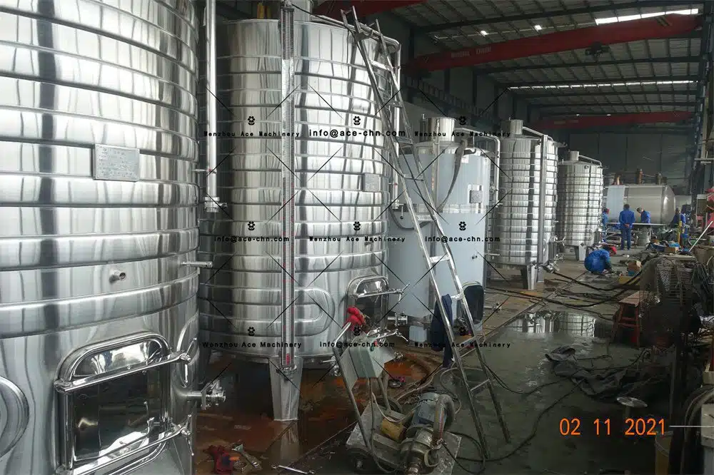 stainless steel wine tanks industrial application