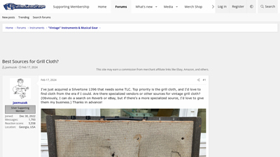 Best Sources for Grill Cloth? - The Gear Page