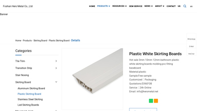 Custom Plastic White Skirting Boards Suppliers, Manufacturers