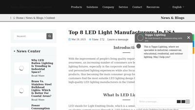 Top 8 LED Light Manufacturers in USA - News