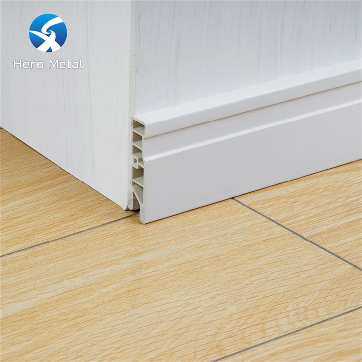 Illustrative example of white pvc skirting board from Google Search
